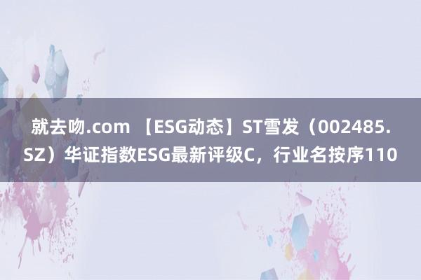 就去吻.com 【ESG动态】ST雪发（002485.SZ）华证指数ESG最新评级C，行业名按序110