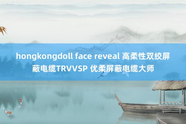 hongkongdoll face reveal 高柔性双绞屏蔽电缆TRVVSP 优柔屏蔽电缆大师