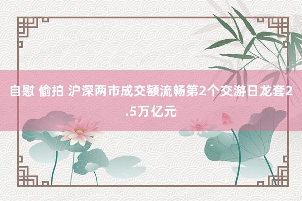 自慰 偷拍 沪深两市成交额流畅第2个交游日龙套2.5万亿元