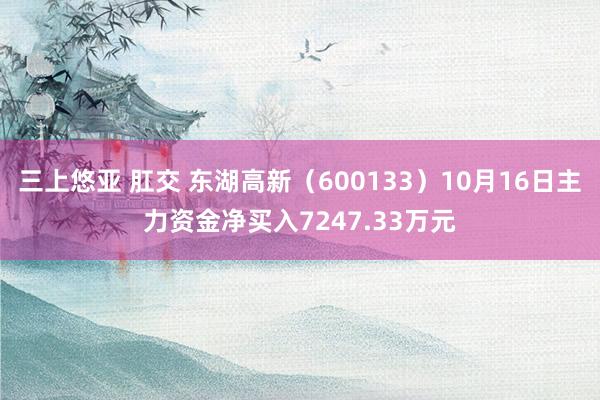 三上悠亚 肛交 东湖高新（600133）10月16日主力资金净买入7247.33万元