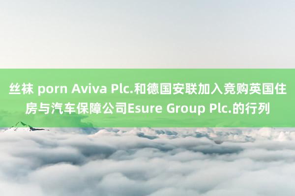 丝袜 porn Aviva Plc.和德国安联加入竞购英国住房与汽车保障公司Esure Group Plc.的行列