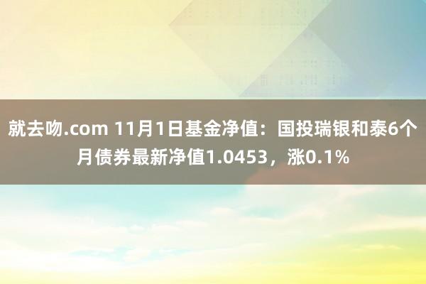 就去吻.com 11月1日基金净值：国投瑞银和泰6个月债券最新净值1.0453，涨0.1%