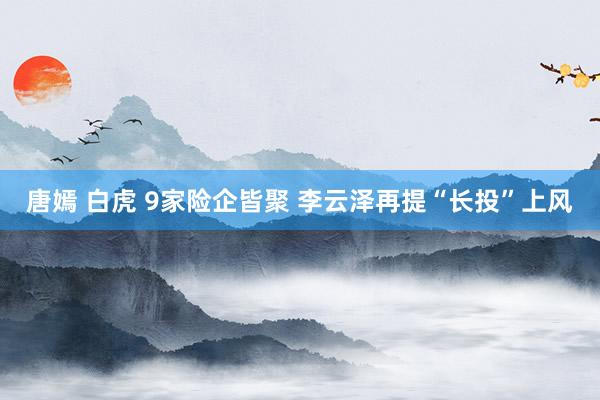 唐嫣 白虎 9家险企皆聚 李云泽再提“长投”上风