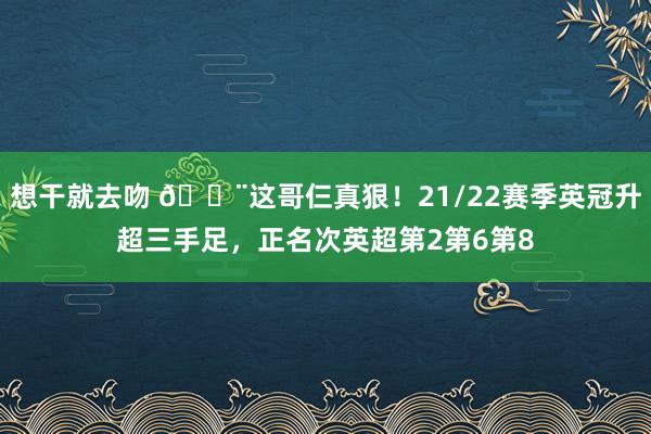 想干就去吻 😨这哥仨真狠！21/22赛季英冠升超三手足，正名次英超第2第6第8