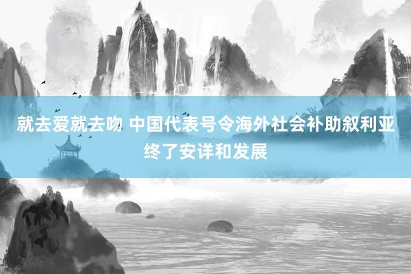 就去爱就去吻 中国代表号令海外社会补助叙利亚终了安详和发展