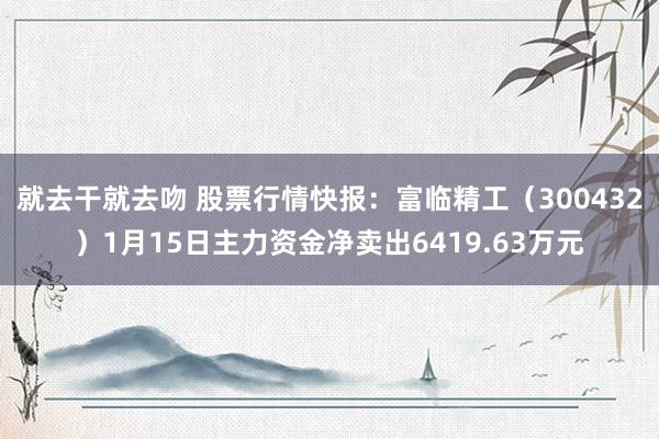 就去干就去吻 股票行情快报：富临精工（300432）1月15日主力资金净卖出6419.63万元