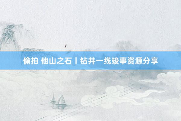 偷拍 他山之石丨钻井一线竣事资源分享